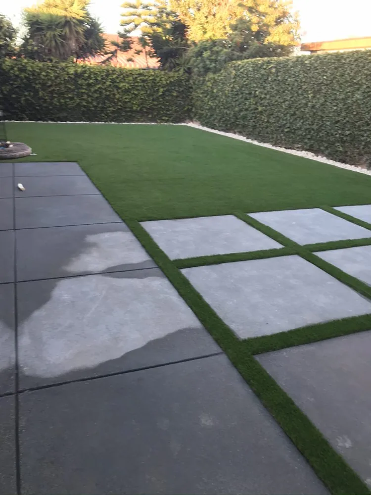 Finished concrete patio by Islander Concrete
